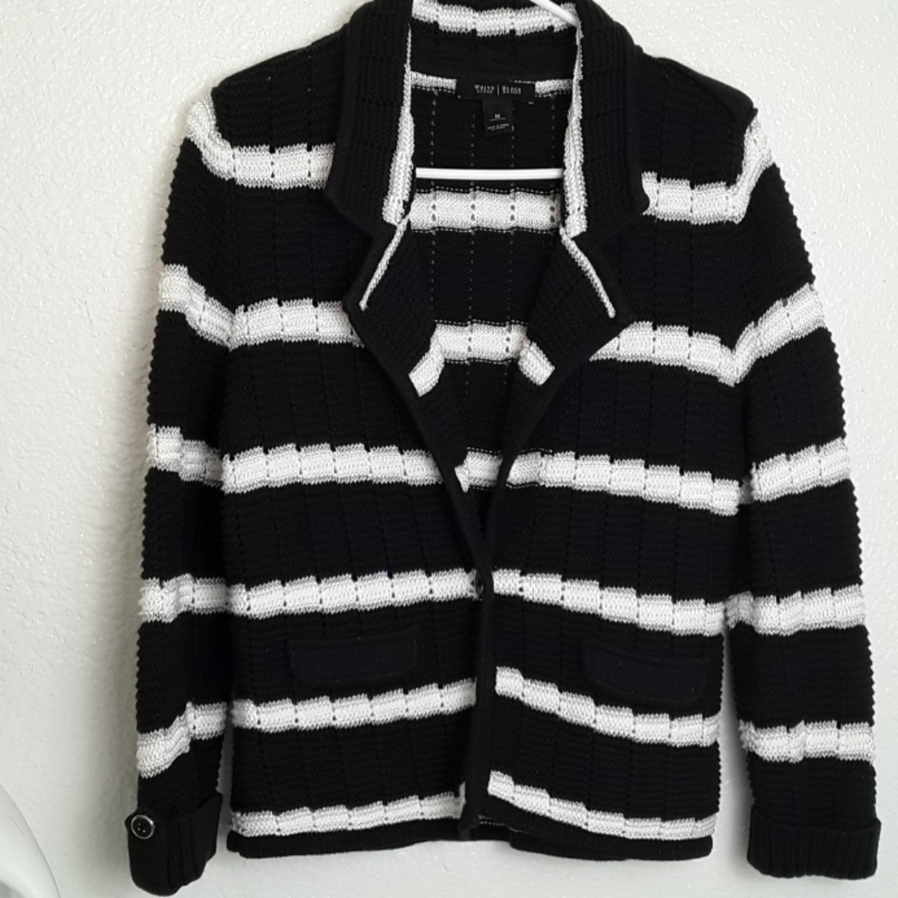 WHBM  Black knit Sweater Cardigan